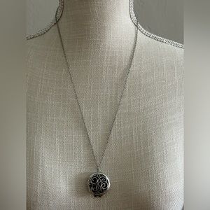 24” Silver Diffuser Necklace